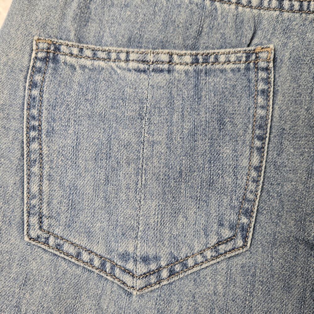 NWT Prosperity Cargo Jean Blue Utility High Rise Wide Straight Seam Detail sz 29 - Picture 13 of 16